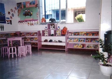 An inside play area